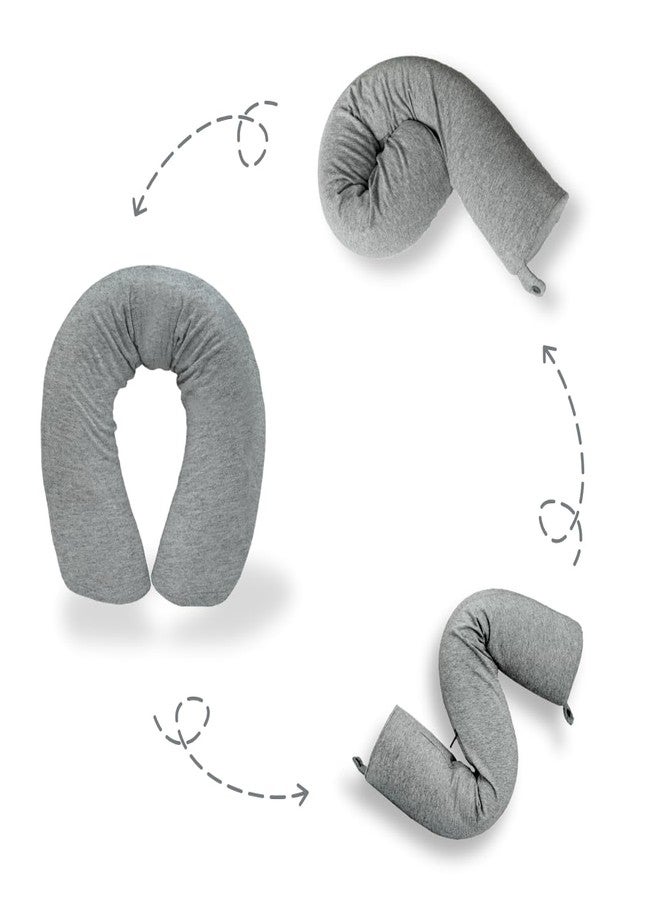 Unimos Twistable Flexible Memory Foam Travel Pillow - Support for Neck, Back, Legs, Washable Cotton Cover, Bendable Design - Image 1